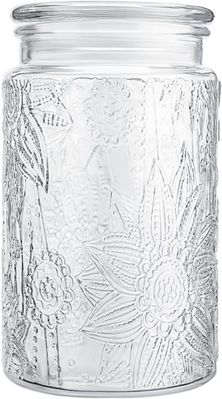 32oz Vintage Glass Jar With Lid, Glass Storage Containers, Airtight Kitchen Storage Containers For