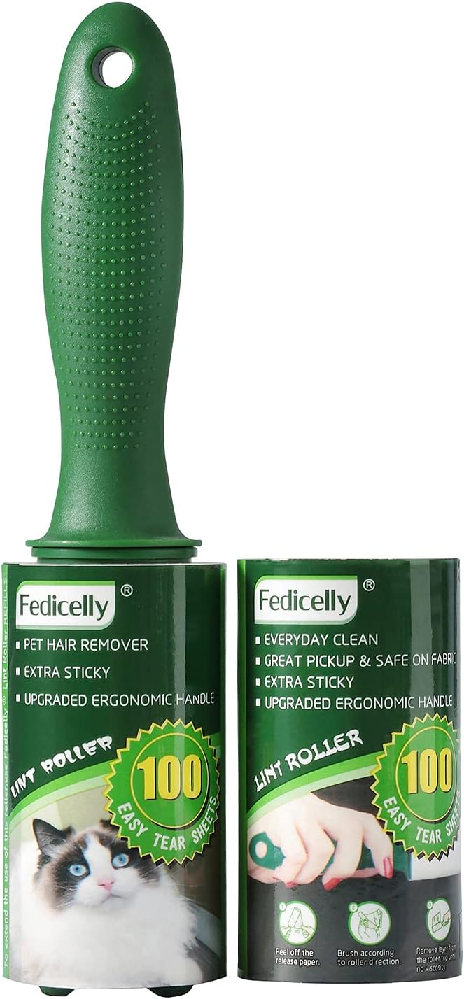 Fedicelly Lint Rollers Pet Hair Extra Sticky Furniture,Cat Dog Hair Remover Laundry Clothes