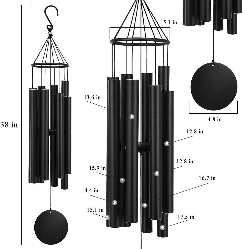 ASTARIN Large Wind Chimes for Outside(38 inch), Sympathy Wind Chimes Outdoor Clearance with 8