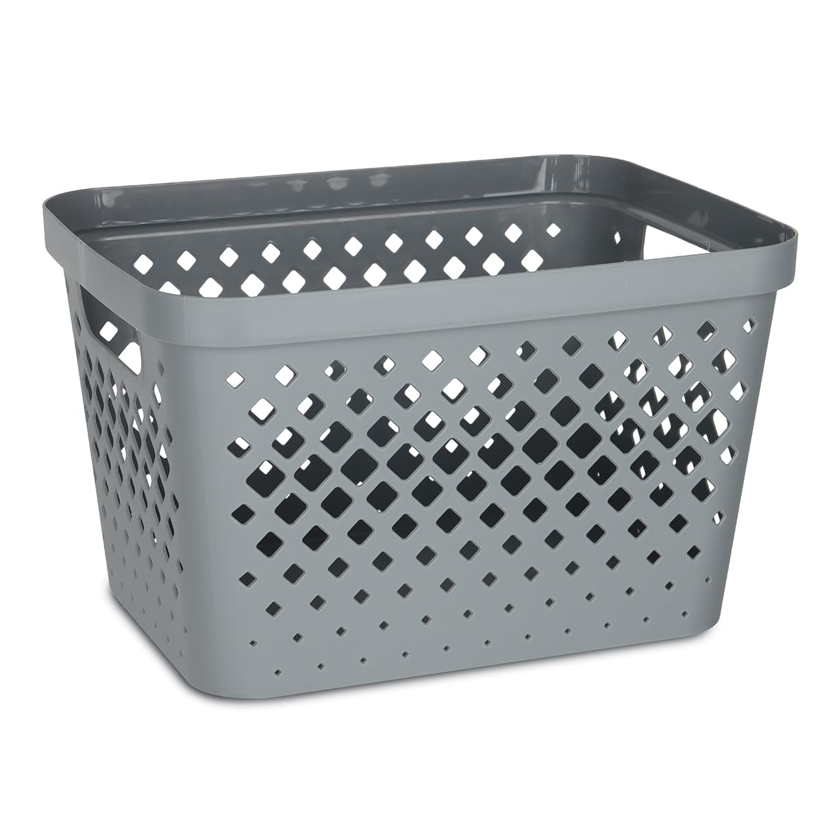 Glad Plastic Storage Basket Set, Value Pack of 6 | Open Storage Bins for Shelves, Bathroom, Pantry