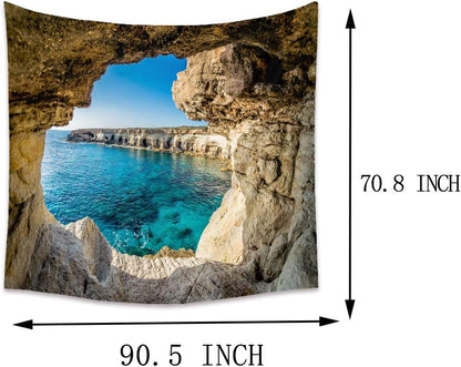 Llamazing Forest Home Decor Tapestry - Living Room Bedroom Decoration Landscape Curtain (Sea