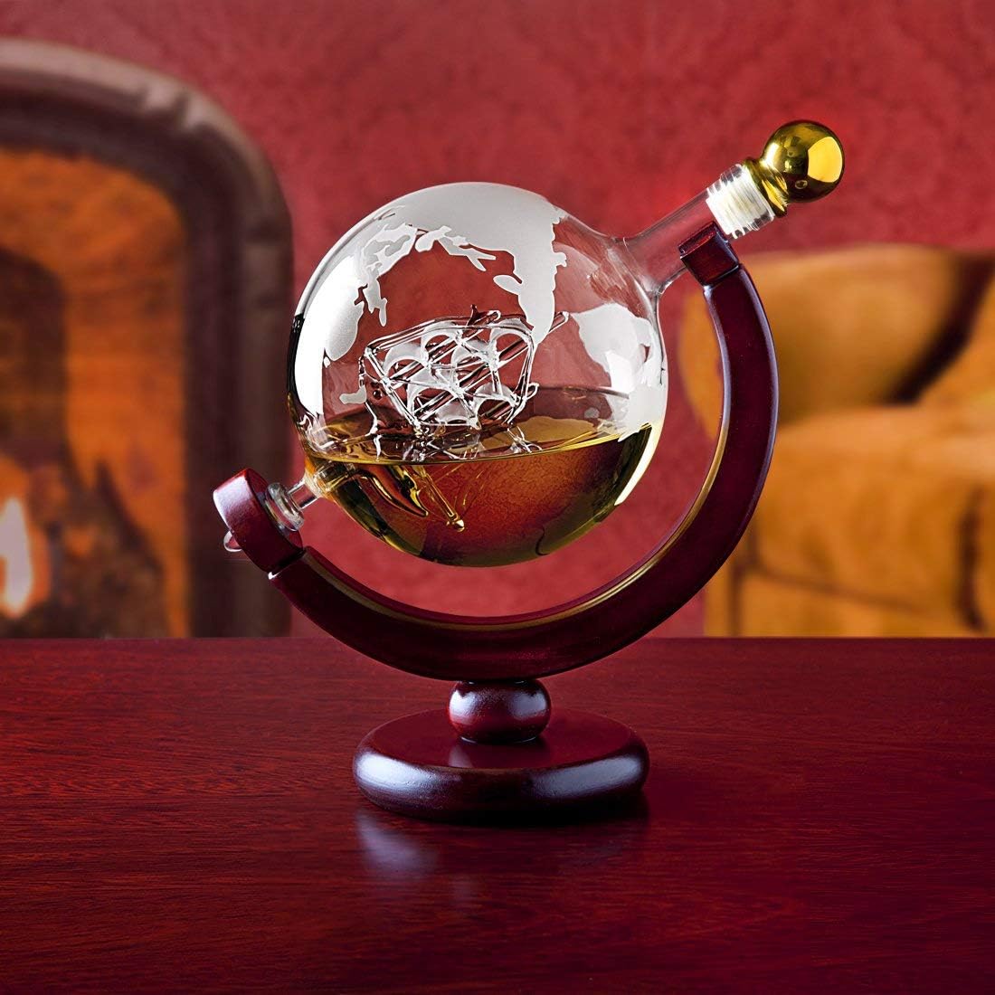Godinger Whiskey Decanter Globe - for Liquor, Scotch, Bourbon, Vodka or Wine, Gifts for Men Dad
