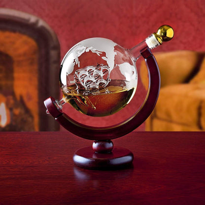 Godinger Whiskey Decanter Globe - for Liquor, Scotch, Bourbon, Vodka or Wine, Gifts for Men Dad
