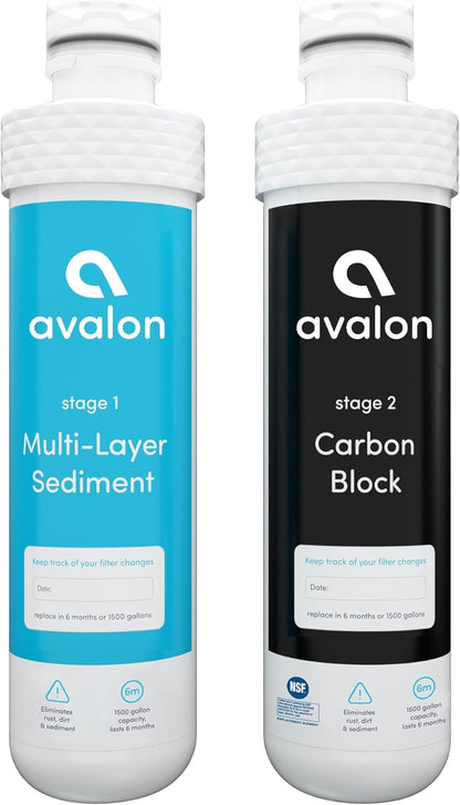 Avalon Genuine 2 Stage Replacement Filters For All Avalon Branded Bottleless Water Coolers NSF