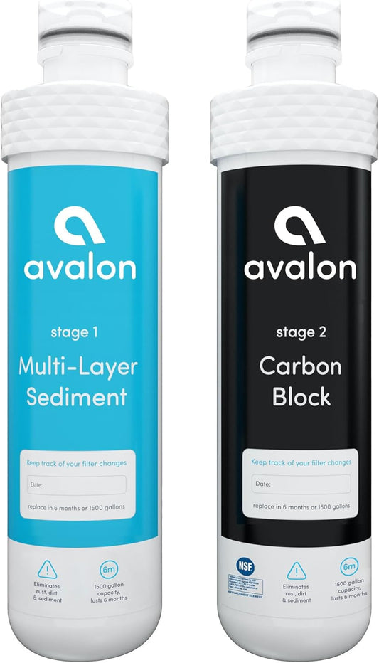 Avalon Genuine 2 Stage Replacement Filters For All Avalon Branded Bottleless Water Coolers NSF