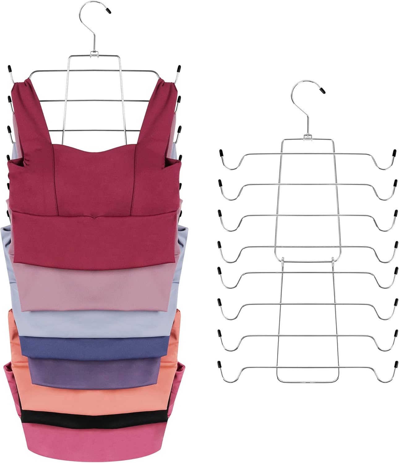 ZEDODIER 2 Pack Tank Top Hanger, Space Saving Bra Hanger, Non-Slip Hanging Sport Bras Holder