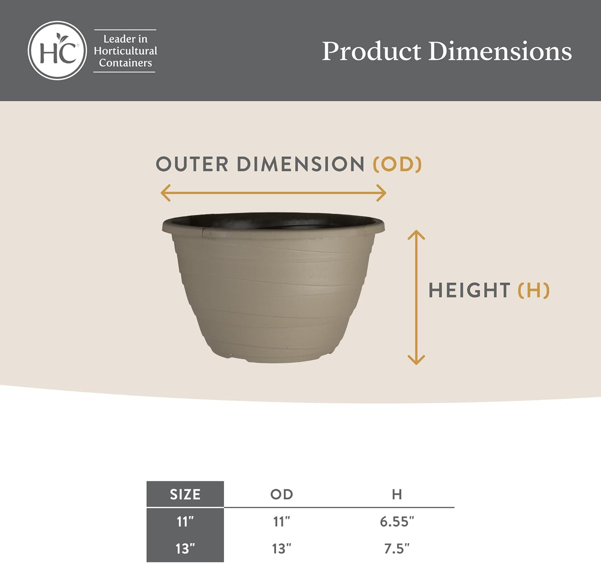 The HC Companies Wrapt Hanging Planters - Lightweight Plant Pot Hanger for Hanging Plants