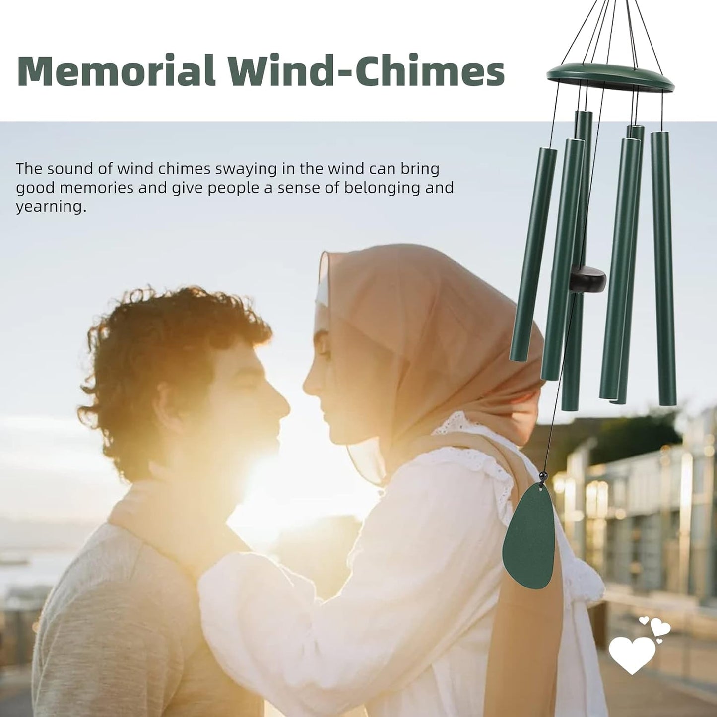 Wind-Chimes-Outdoor-Deep-Tone, Large Soothing Melodic Tones Windchimes, Wind Chimes for Outside
