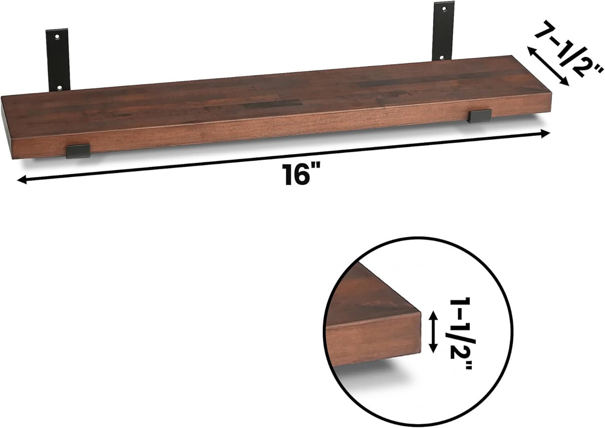 CONSDAN Floating Shelves for Wall Mounted Book Shelf Hanging Shelves Floating Bookshelf for
