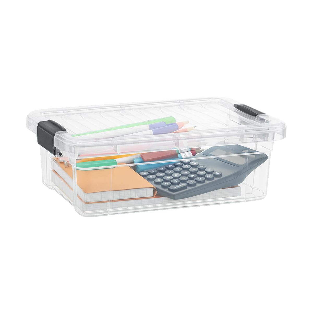Superio 2.3 Qt Clear Plastic Storage Bin with Lid, Non-Toxic, BPA Free, Odor Free, Organizer