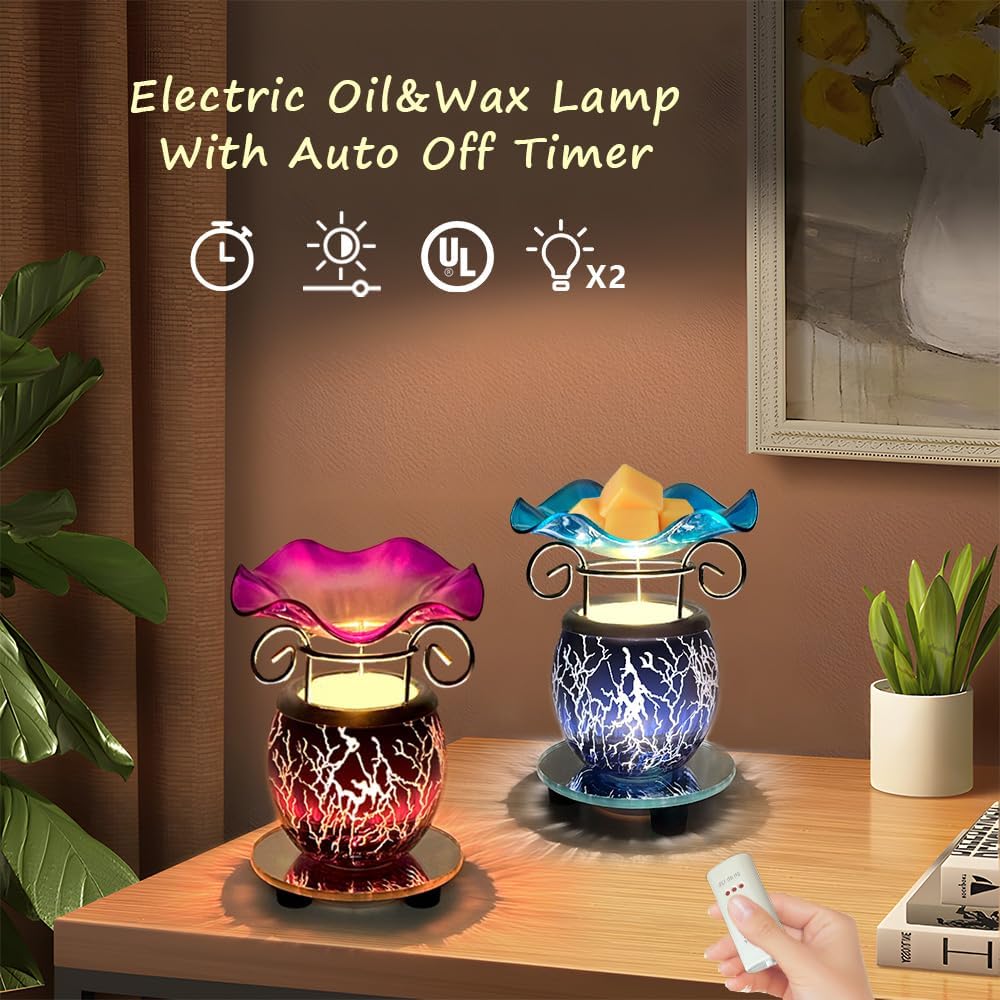 HUNANBANG Electric Oil Warmer Scented Wax Warmer with Auto Off Timer Candle Wax Melt Warmer Wax