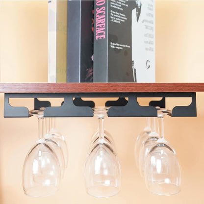 Wine Glass Holder - Hangers Under Shelf Cabinet Stemware Wine Glass Rack Glasses Storage Hanger