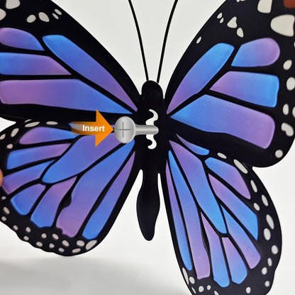 Metal Butterfly Outdoor Decor - 4 Pack 9.8in Butterflies Wall Sculpture Hanging Decor for Outside