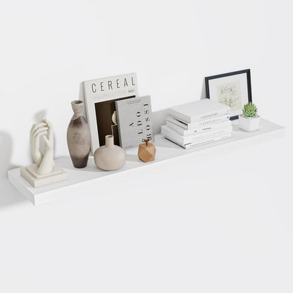 Fun Memories 55 Inch Fireplace Mentel Shelf, 10 Inch Deep Shelves for Display & Wall Storage