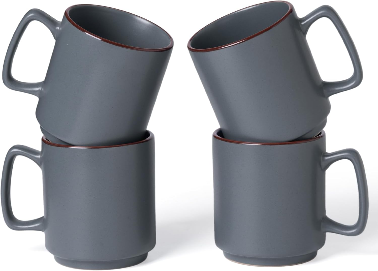 famiware Coffee Mugs Set of 4, Nebula 14oz Coffee Mugs, Ceramic Cup Set with Handle for Latte, Tea