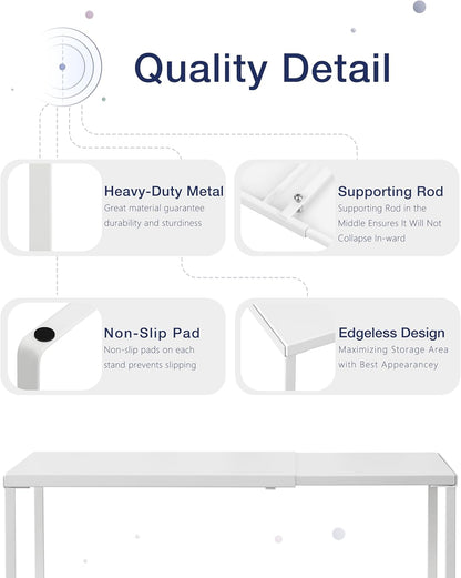 Nxconsu Cabinet Shelf Expandable Organizer Riser Rack for Kitchen Pantry Cupboard Under Sink