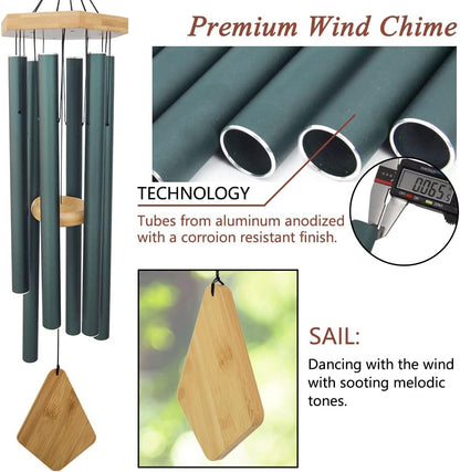 Wind Chimes Outdoor Deep Tone, 36 Inches Large WindChimes Outdoor Sympathy Windchime for