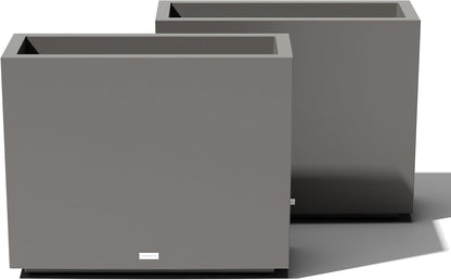 Veradek Block Series Span Plastic Planter - Tall Rectangular Planter for Indoor or Outdoor