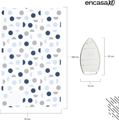 Encasa XO Ironing Mat/Pad (Large 48"x28") with 3mm Padding & Silicone Iron Rest for Steam Pressing