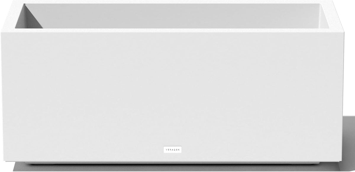 Veradek Block Series Long Box Planter - Large Rectangular Planter for Indoor or Outdoor Patio/Porch