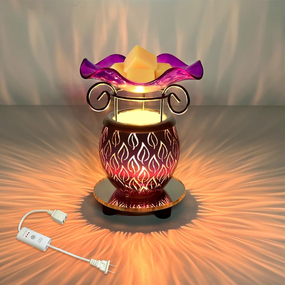 HUNANBANG Electric Scented Wax Warmer with Auto Off Timer - Candle Wax Melt Fragrance Burner