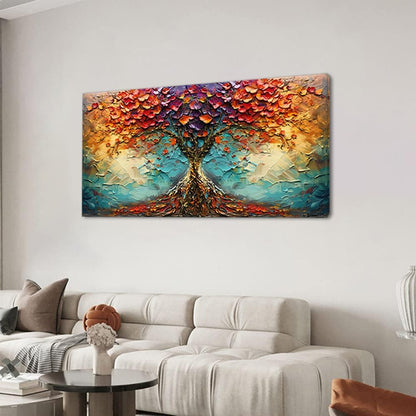 LASMOND Beautiful Colorful Tree Amazing Art Plants Wall Art Decor Artwork for Living Room (30x60
