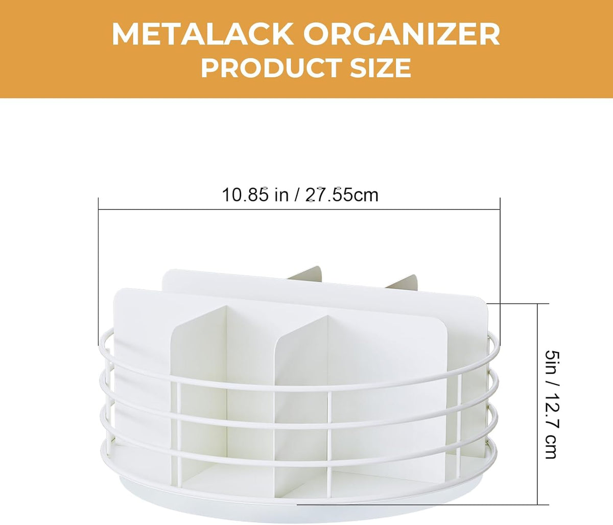 Snack Organizer - Versatile Snack Storage, Lazy Susan with Convenient Grab-and-Go Design, Metal