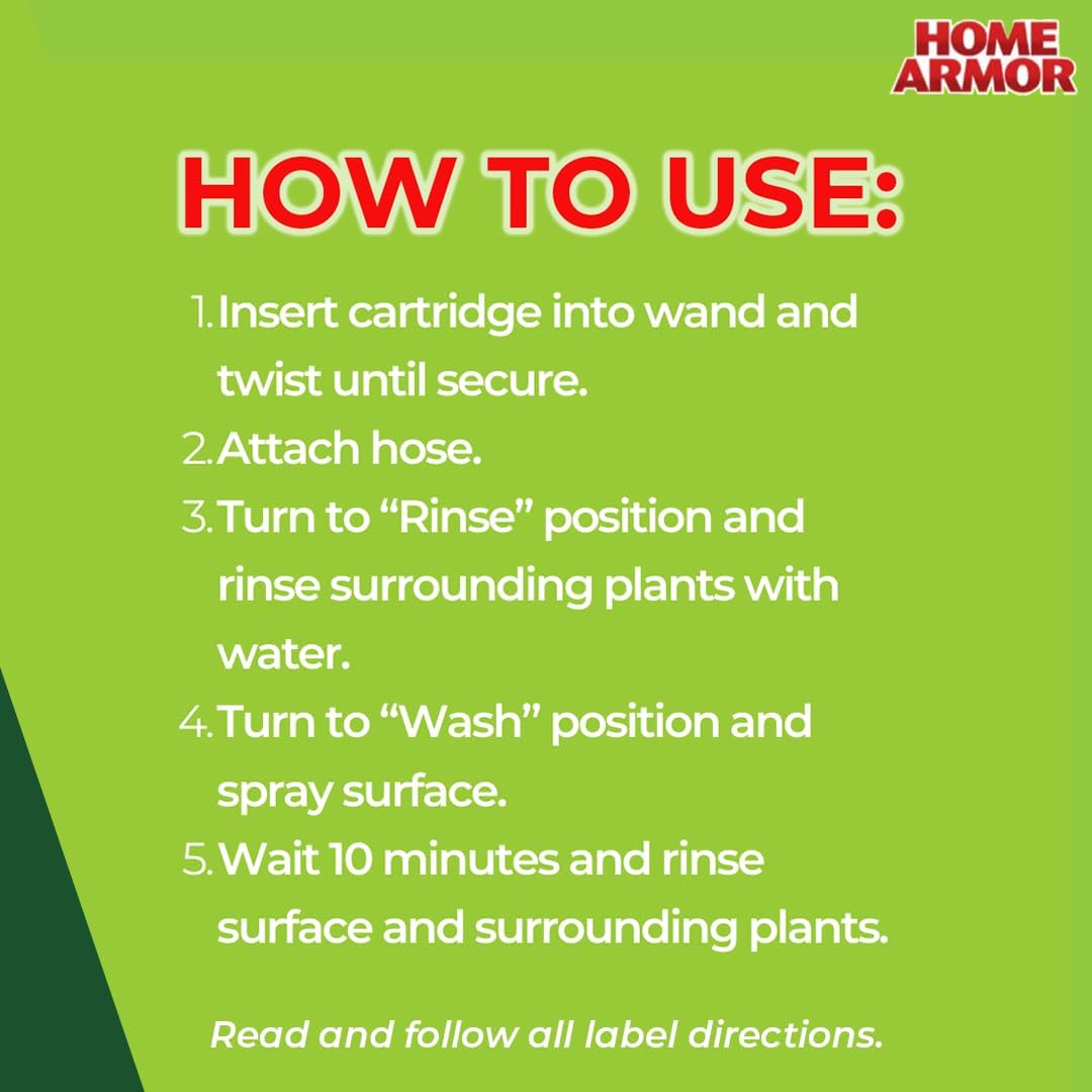 Home Armor Refill Cleaning Cartridge, 1 Pack, For Use with the Power Clean Wand, 2X Cleaning Power