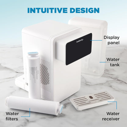 Ivation H2O Hot & Cold Countertop, Reverse Osmosis Water Filter, TDS Filter System, 4 Stage RO