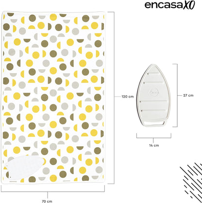 Encasa XO Ironing Mat/Pad (Large 48"x28") with 3mm Padding & Silicone Iron Rest for Steam Pressing