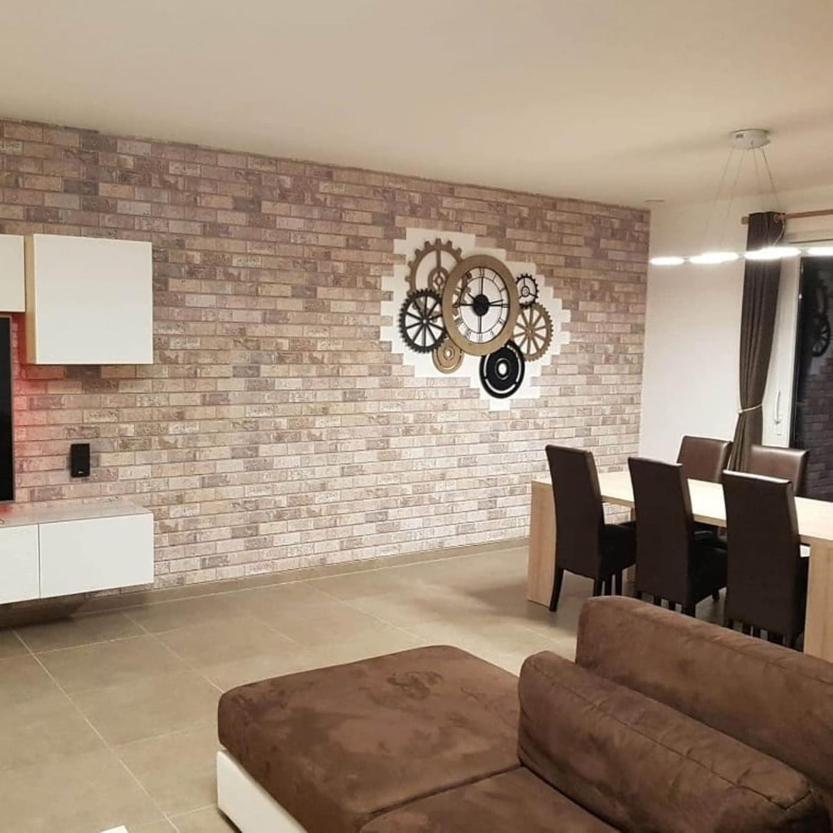 Dundee Deco 3D Wall Panels Faux Brick - Cladding Red Brown Grey Stone Look Wall Paneling