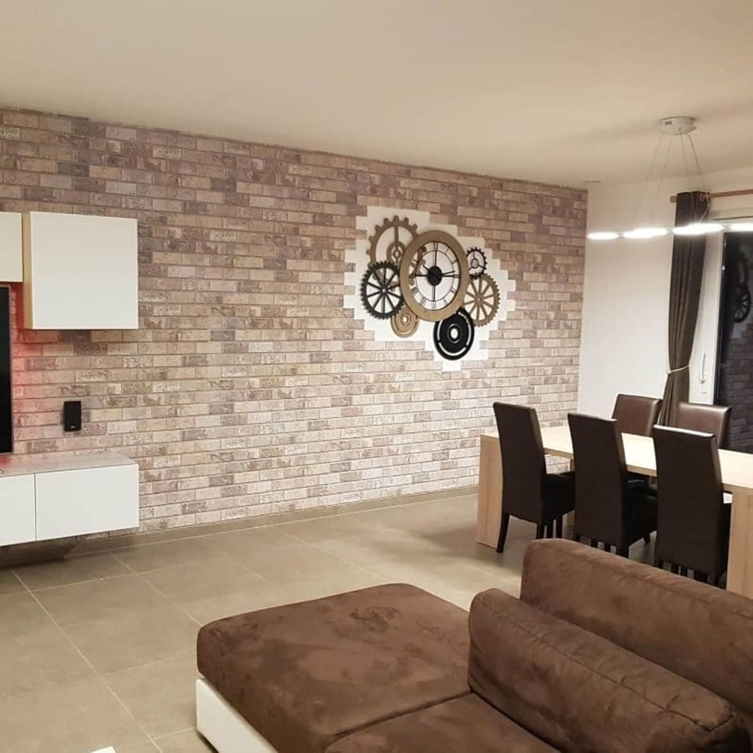 Dundee Deco 3D Wall Panels Faux Brick - Cladding Red Brown Grey Stone Look Wall Paneling