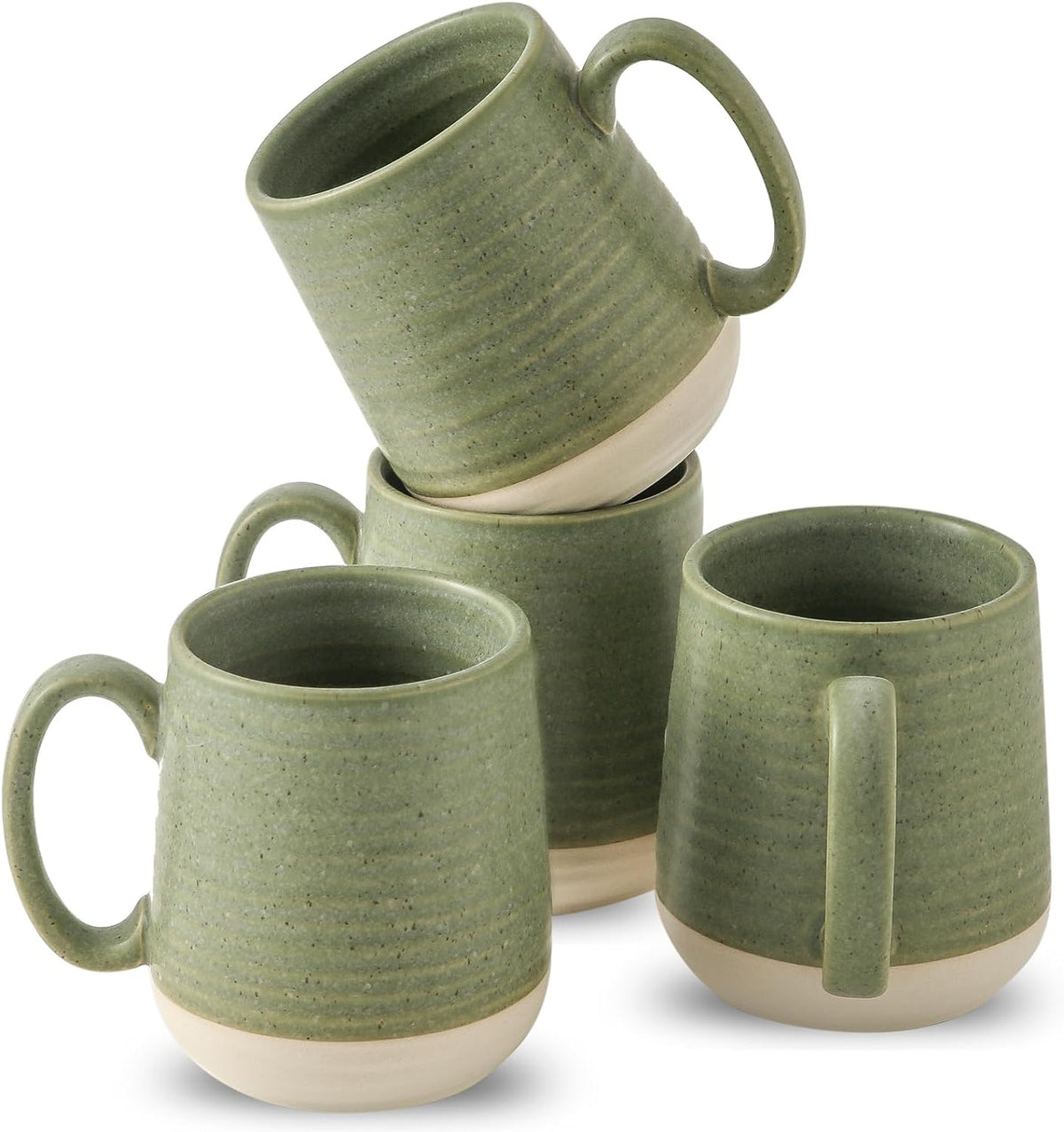 Large Ceramic Coffee Mugs Set - 15 OZ Porcelain Coffee Latte Cups Set of 4 with Handle Perfect for