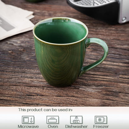 vicrays Coffee Mug Set, 12 Ounce, Set of 6, Ceramic Mug for Men, Women, Unique Glazed Mugs with