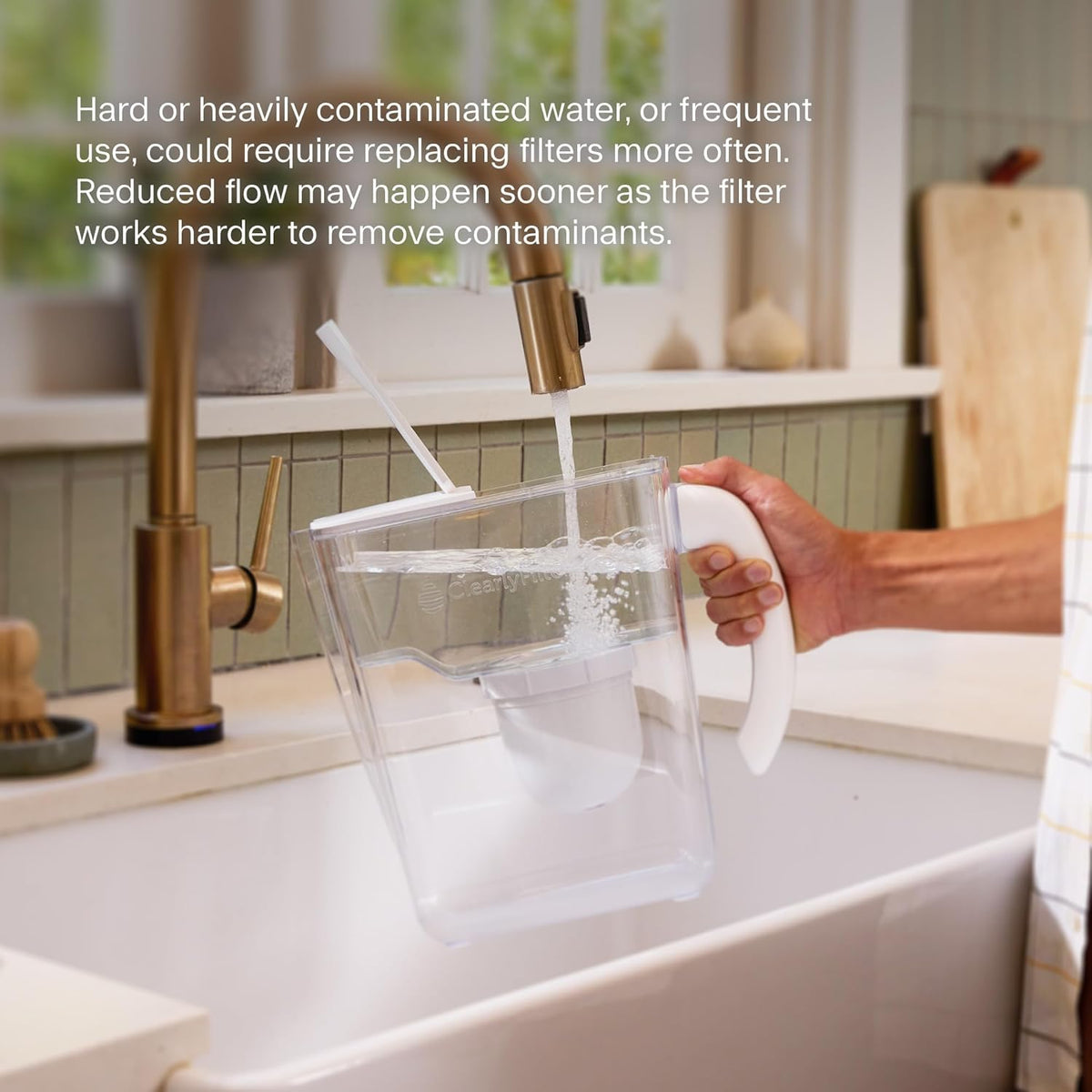 Clearly Filtered No.1 Filtered Water Pitcher/Updated Model/Targets 365+ Contaminants e.g. Fluoride