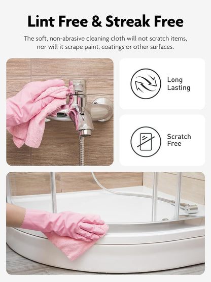 Fantasticlean Microfiber Cleaning Cloth Roll -40 Pack, Tear Away Microfiber Towels, 12" x 12"