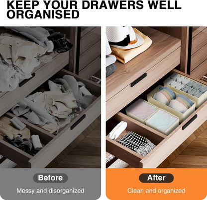 DIMJ Drawer Organizer Clothes 18 Pack - Foldable Baby Organizers and Storage & Dresser Organizer