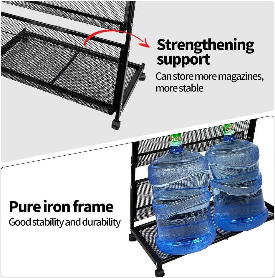 floor magazine rack brochure display stand for offices and public reception area，literature rack
