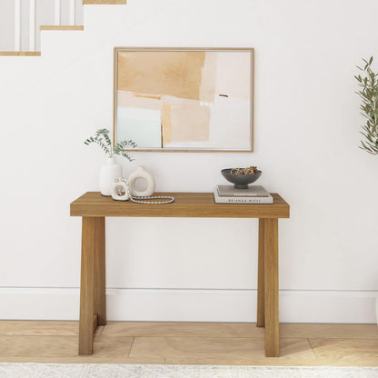 Plank+Beam Solid Wood Console Table, 46.25 Inch, Sofa Table, Narrow Entryway Table for Hallway