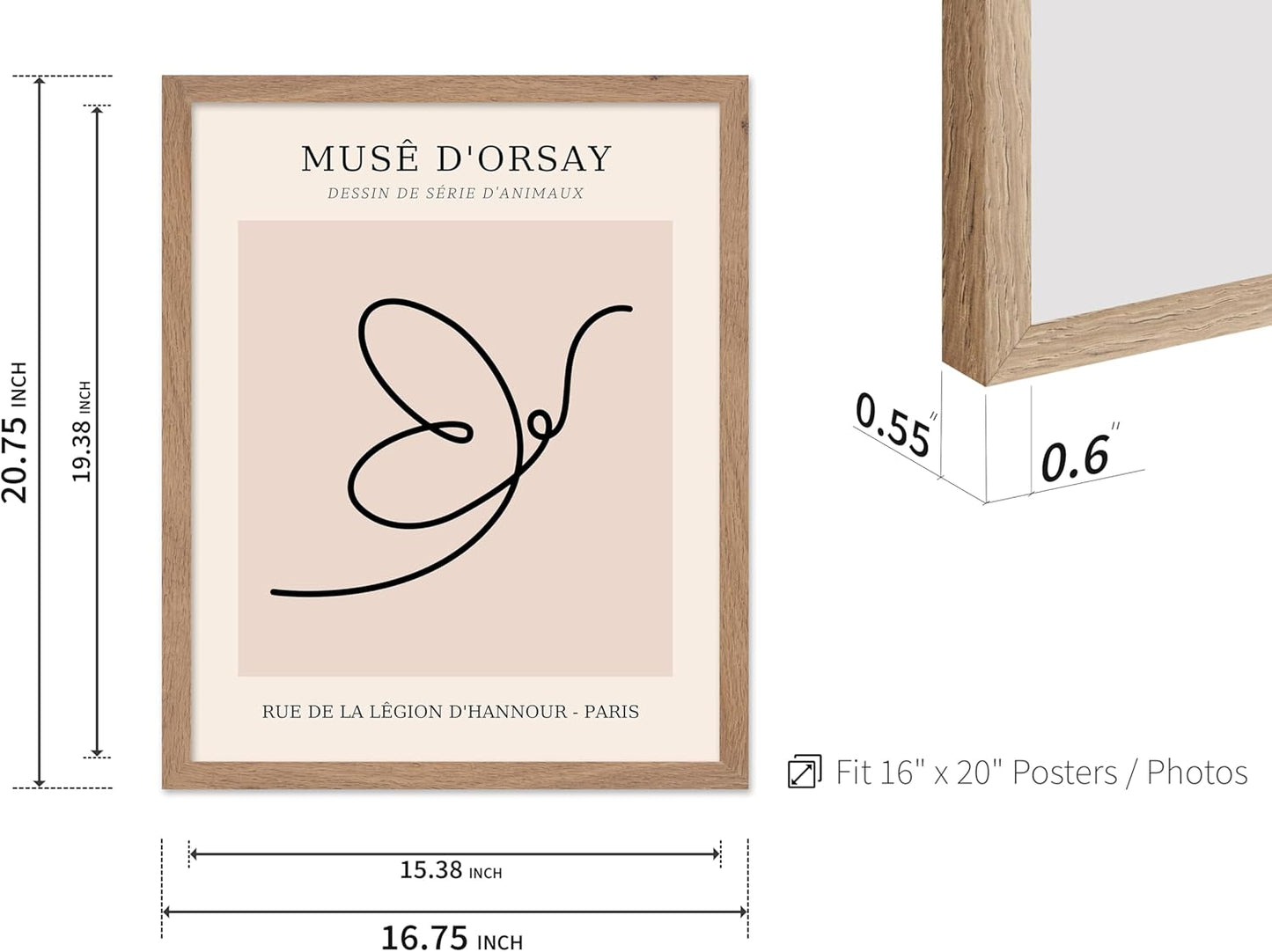 Poster Master Vintage Poster - Retro One Line Butterfly Drawing Print - Butterfly Line Art