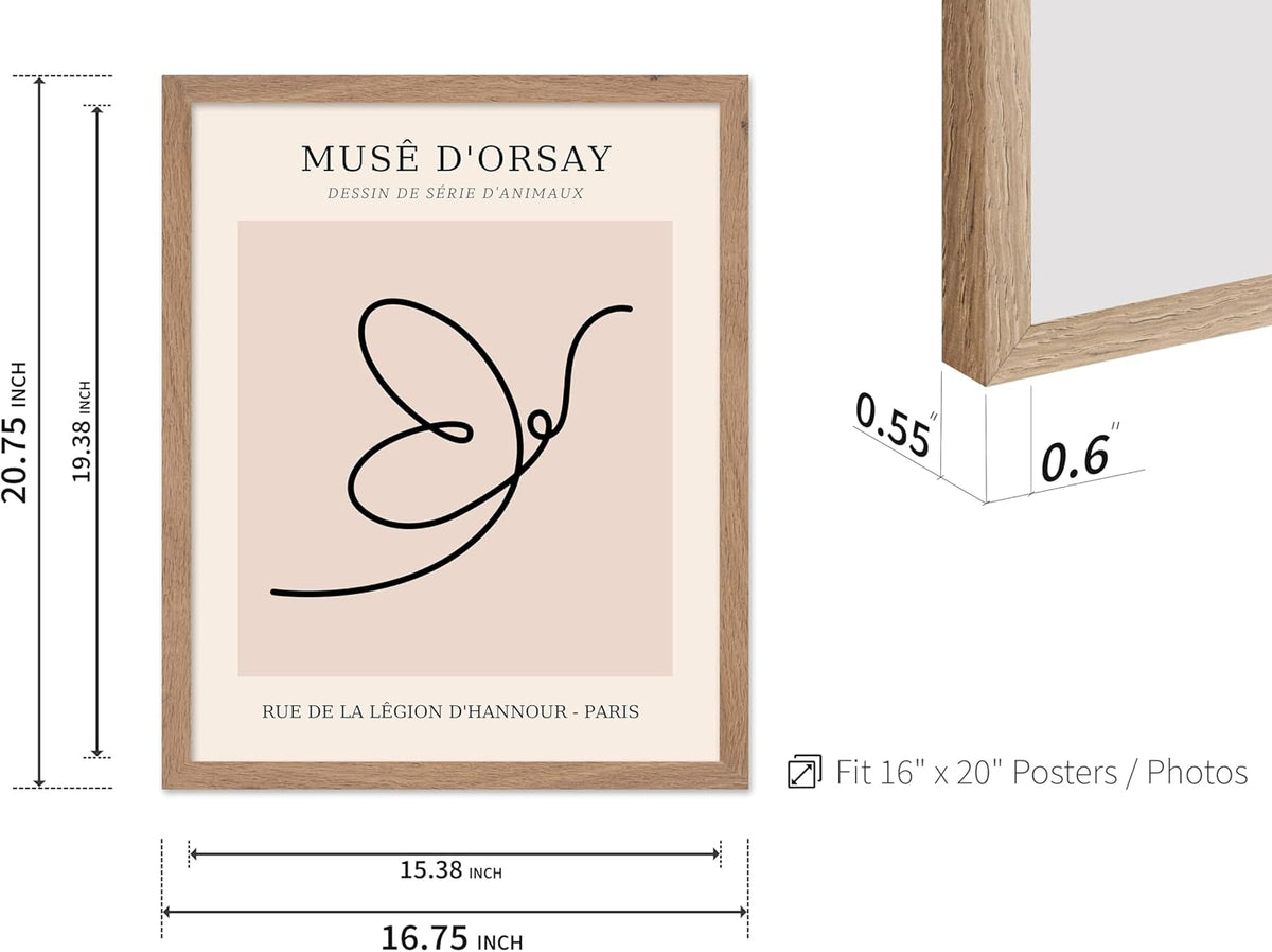 Poster Master Vintage Poster - Retro One Line Butterfly Drawing Print - Butterfly Line Art