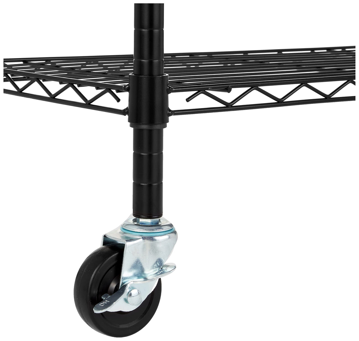 Amazon Basics 4-Shelf Heavy Duty Garage Shelving Storage Unit on 3" Wheel Casters, Adjustable Metal