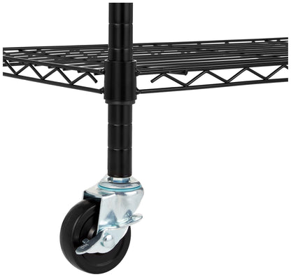 Amazon Basics 4-Shelf Heavy Duty Garage Shelving Storage Unit on 3" Wheel Casters, Adjustable Metal