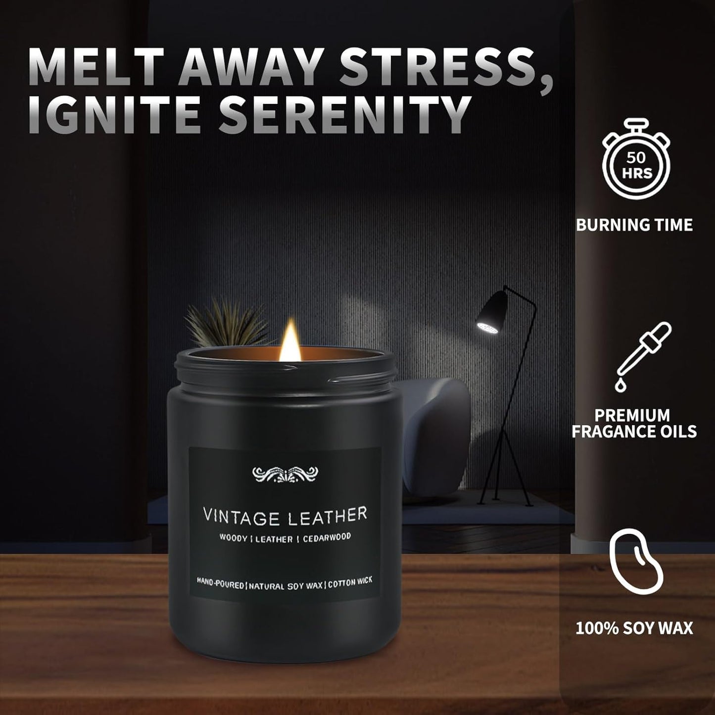 JXDLSQ 6 Pack Candles for Home Scented Aromatherapy Candles Gifts Set for Men, Men Candle Set, 42