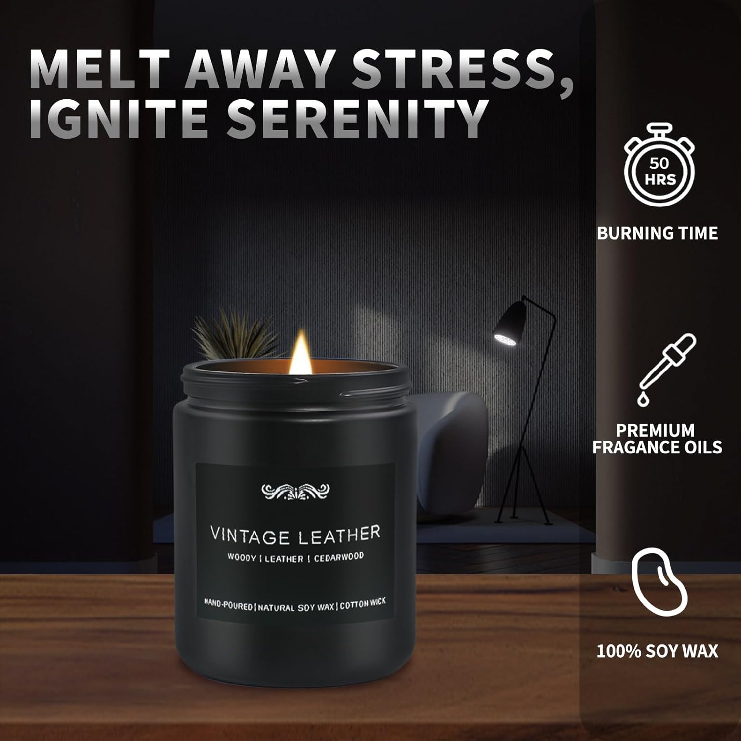 JXDLSQ 6 Pack Candles for Home Scented Aromatherapy Candles Gifts Set for Men, Men Candle Set, 42
