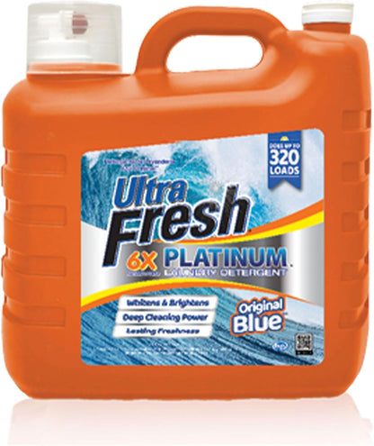 Ultra Fresh 2 x 2.5 Gallon Liquid Laundry Detergent Washing Soap for All Machine Types, 6X