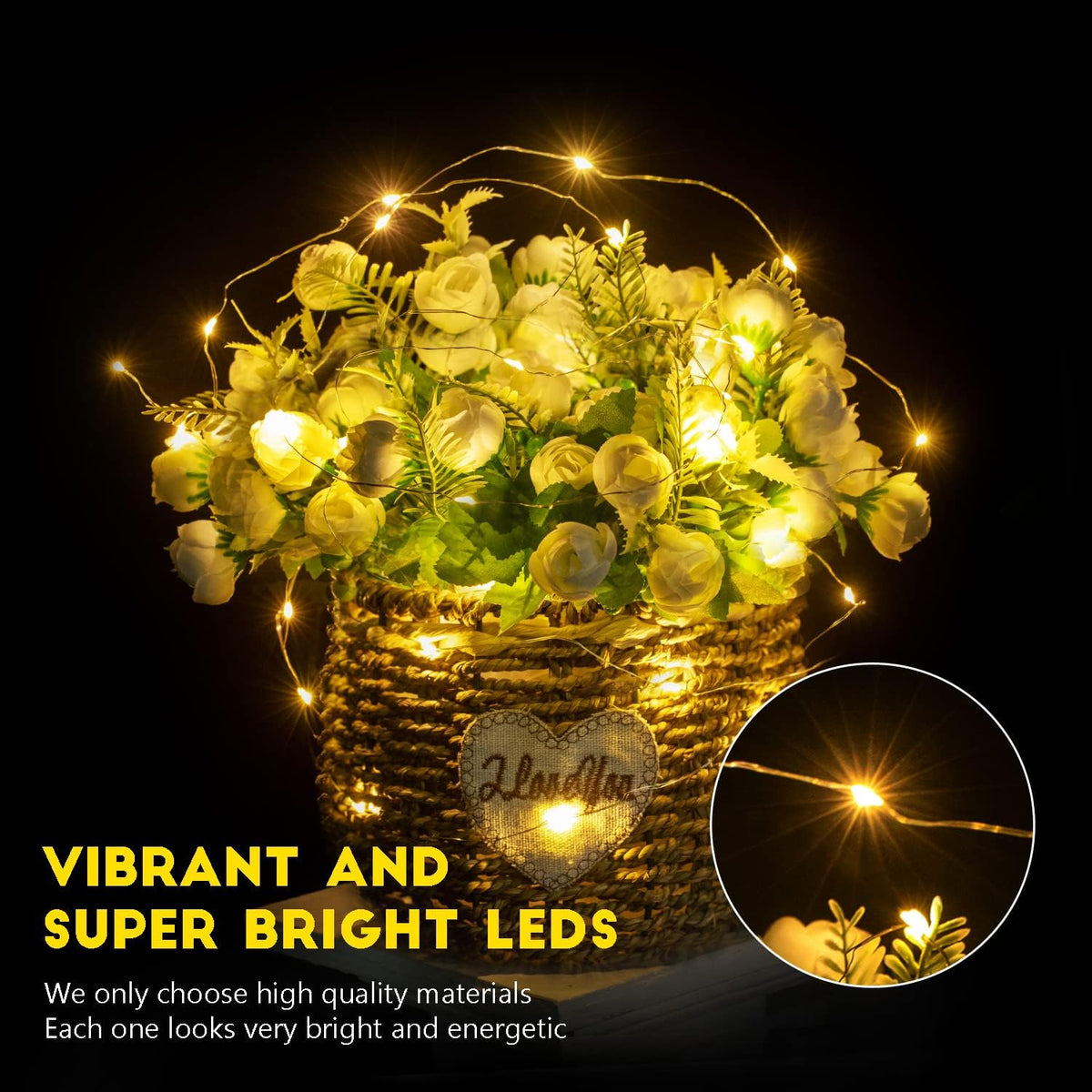 Brightown 24 Pack Fairy Lights Battery Operated String Lights - 7 ft 20 LED Mini String Lights