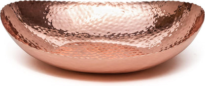 Monarch Abode Hand Hammered Decorative Bowl for Home Decor, 12.75-Inch Copper Plated – Key Bowl for