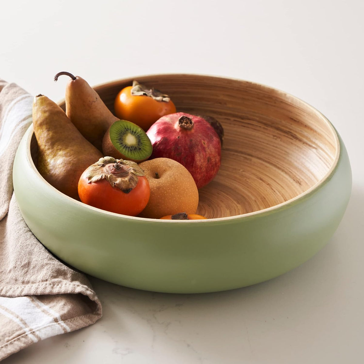 Fruit Bowl For Kitchen Counter, Decorative Bowl, Large Serving Bowl Or Fruit Basket For Kitchen