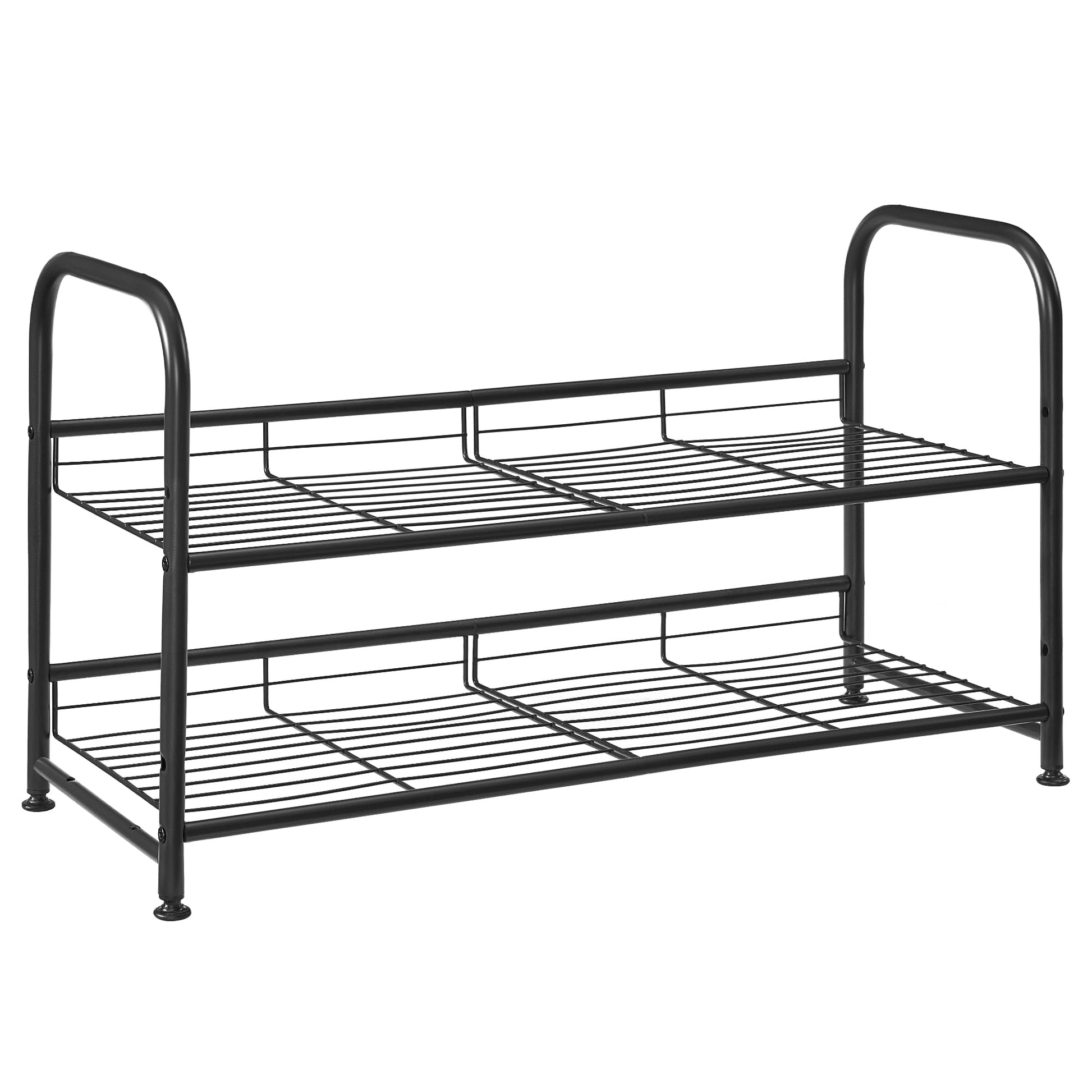 SONGMICS Shoe Rack, 2 Tier Shoe Organizer for Closet, Holds up to 8 Pairs of Shoes, Shoe Rack for